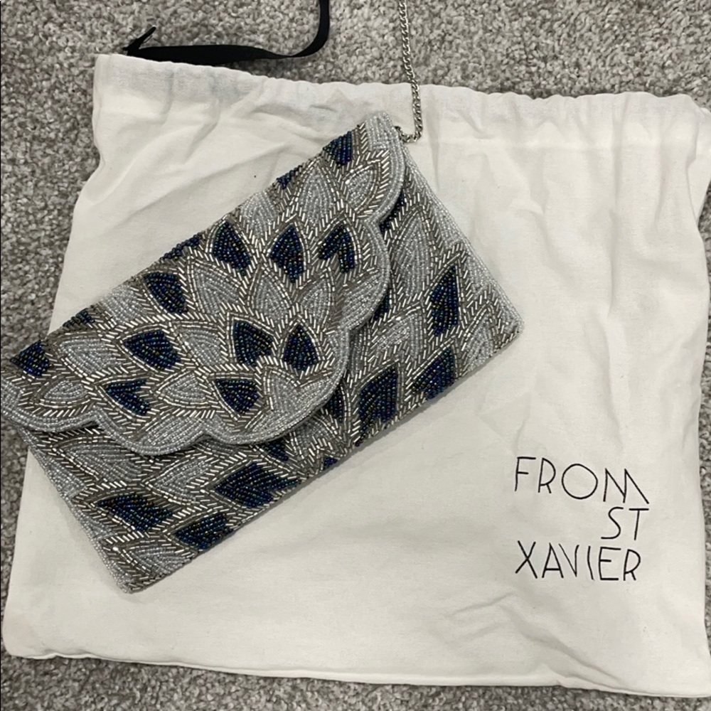 From St. Xavier beaded clutch